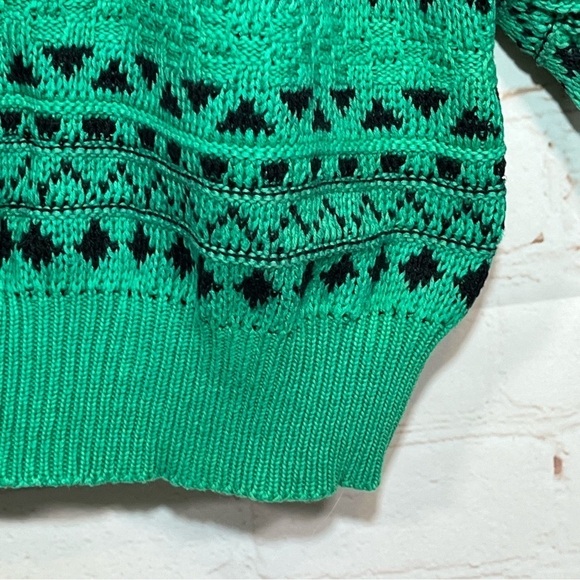 Vintage Eric Rhodes Sweater Mens Size XL Green Crew Neck Long Sleeve Pullover - Picture 7 of 9